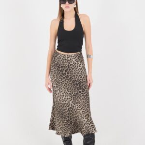 Leopar Desenli Etek