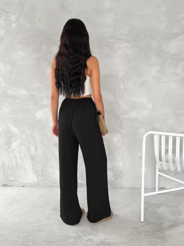 Ayrobin Oversize Kadın Pantalon - Siyah - Görsel 2