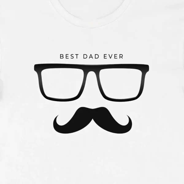 Babalar Günü Baskılı T-shirt - Beyaz - Görsel 2