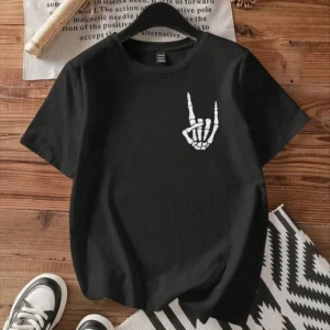 Baskılı Kadın T-shirt - Siyah