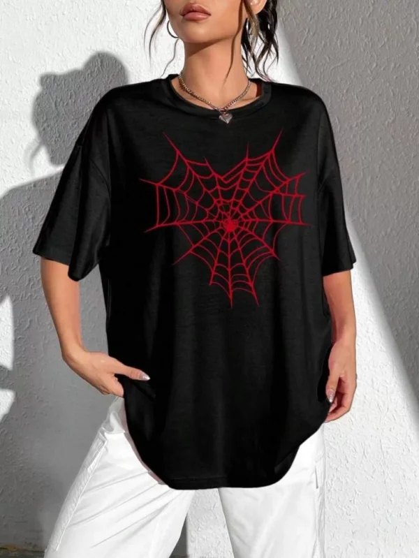 Baskılı Kadın T-shirt - Siyah - Görsel 2