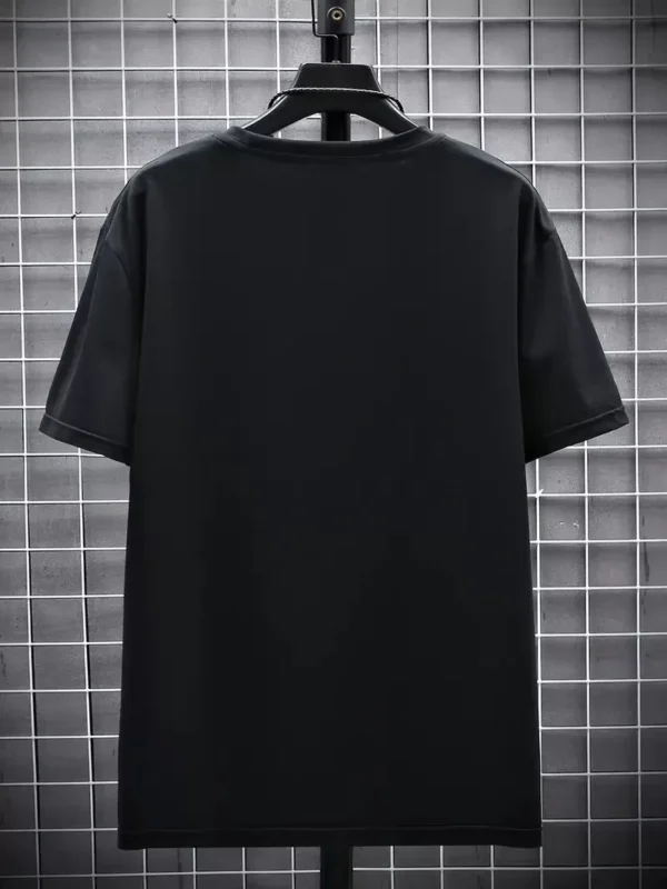 20/1 Penye Compack FUTRE Baskılı Oversize Kısa Kol Bisiklet Yaka T-shirt - Siyah - Görsel 2