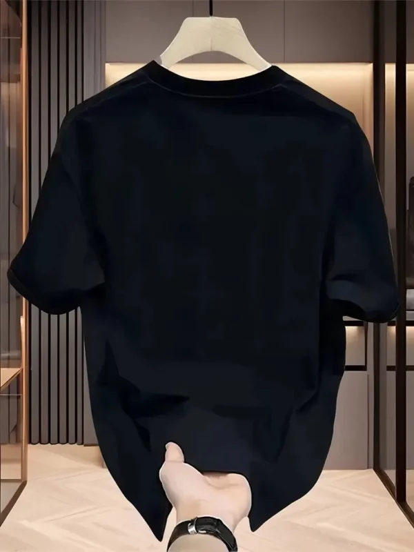 AICG Ön Arka Baskılı Bisiklet Yaka Kadın Oversize Bisiklet Yaka T-shirt - Siyah - Görsel 2