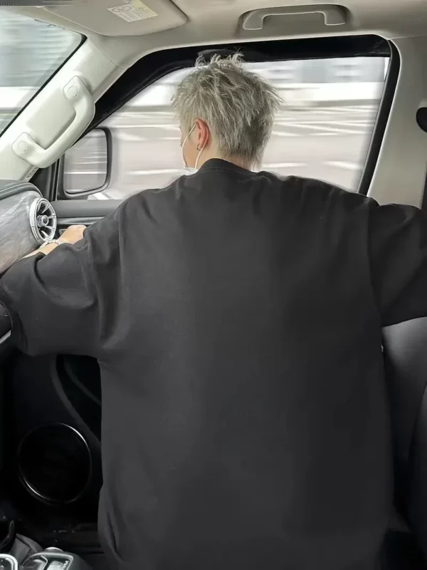 Baskı Oh Erkek Oversive Tişört, Grafik Tişört Erkek Yazlık Outdoor Kıyafetleri, Sporda ve Günlük Giyime Uygun - Siyah - Görsel 2