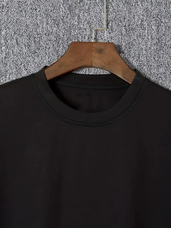 20/1 Penye Compack I TRIED TO WARN YOU. Baskılı Oversize Bisiklet Yaka T-shirt - Siyah - Görsel 2