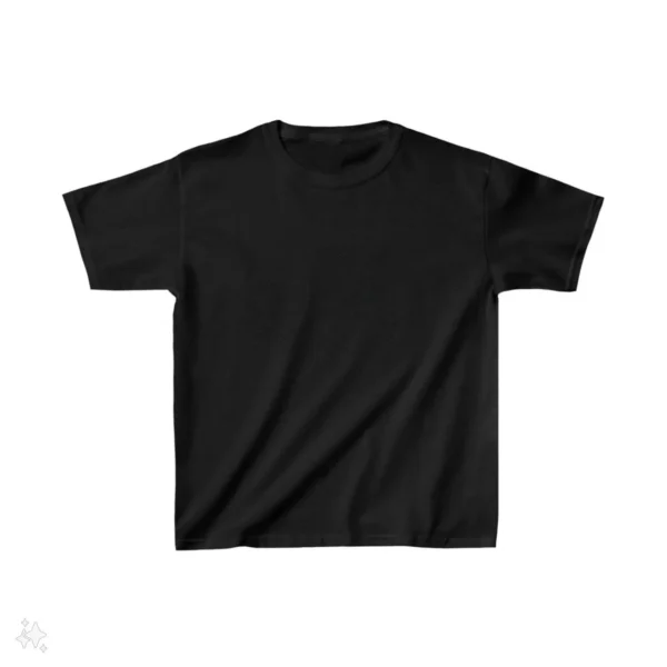 Çocuk Unisex Basic T-Shirt - Siyah - Görsel 2
