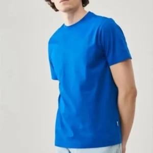 Erkek 24/1 Düz A Kalite Oversize T-shirt - Mavi