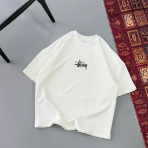 Erkek Baskılı Oversize T-shirt - Beyaz