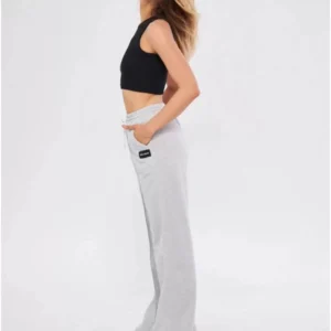 İki iplik Bol Paça Eşofman Pantalon - Gri