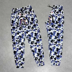 İki İplik Mevsimlik Bape Nakişli Eşofman Pantolon - Gri