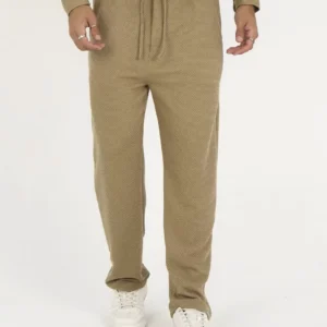 Jakar Kutu Desenli Baggy Eşofman Pantolon - Kahverengi