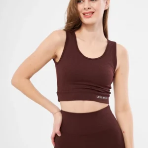 Kadın Fitilli Baskılı Crop - Bordo