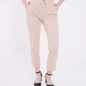 Kadın Tam Kalıp Basic Eşofman Pantolon - Bej