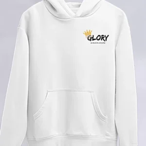 Kışlık Üç İplik Kapüşonlu SweatShirt - Beyaz