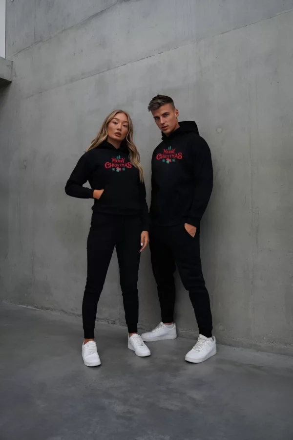 Merry Chrıstmas Sweatshirt & Hodie - Siyah - Görsel 2