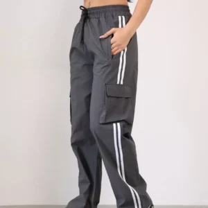 Paraşüt Kumaş Kargo Ceplı Baggy Eşofman - Gri