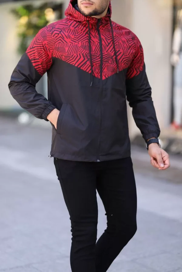Unisex Kapüşonlu İçi Astarlı Yağmurluk - Siyah - Görsel 2